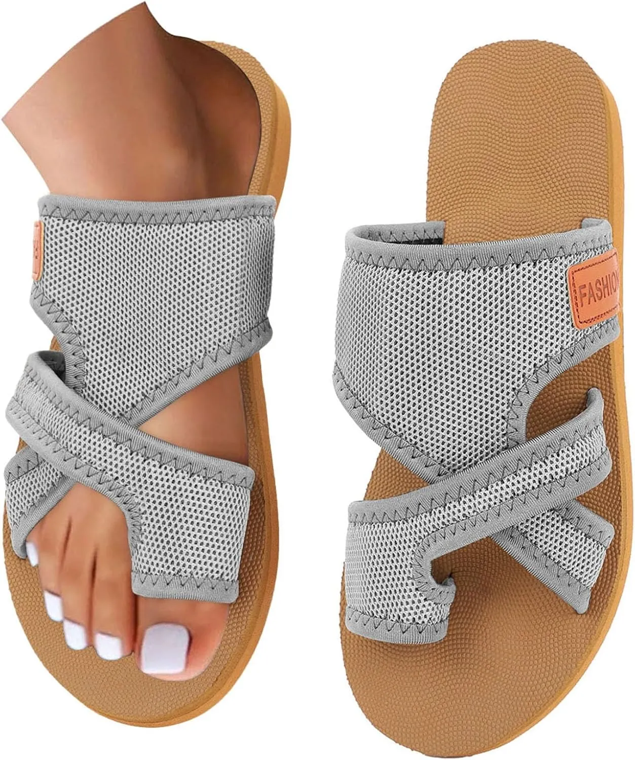 2025 Women's Summer Sandals Extra Wide Mesh Slides, Orthopedic Support Airflow Design Beach Walking Shoes