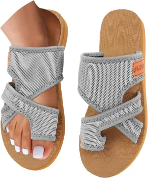 2025 Women's Summer Sandals Extra Wide Mesh Slides, Orthopedic Support Airflow Design Beach Walking Shoes