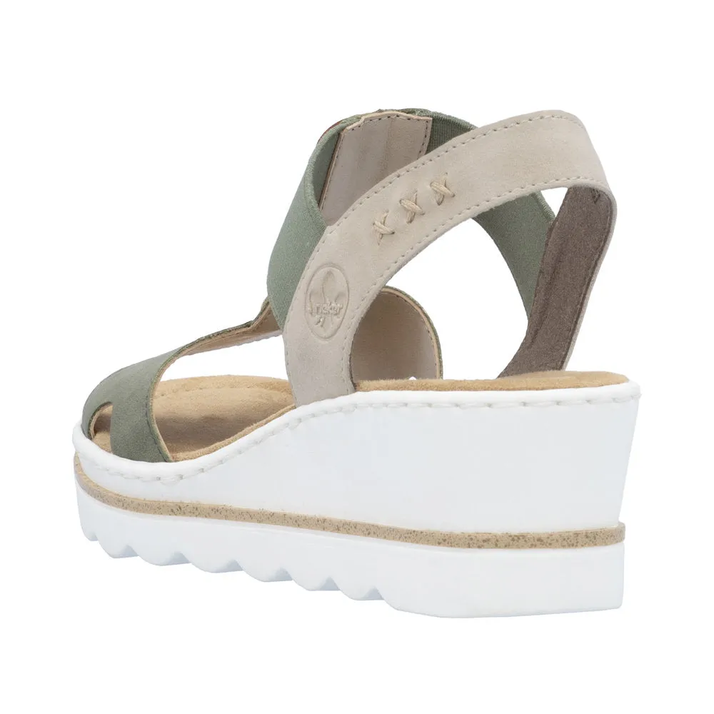 67498-52 - Strappy Green Sandal - Rieker