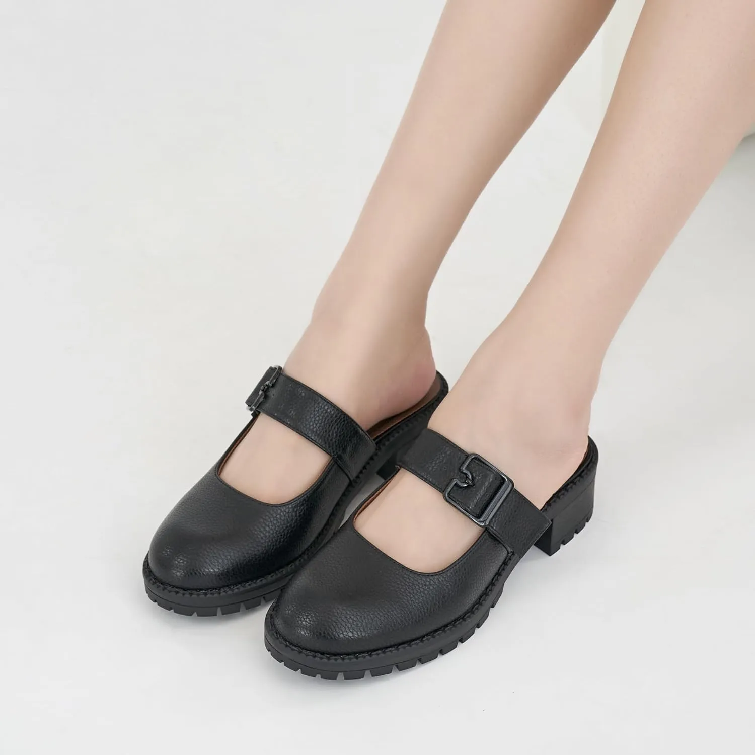 Alicegana Mules for Women Dressy Clogs: Comfort Platform Chunky Backless Mules Slip On Work Casual Loafers Slides Shoes