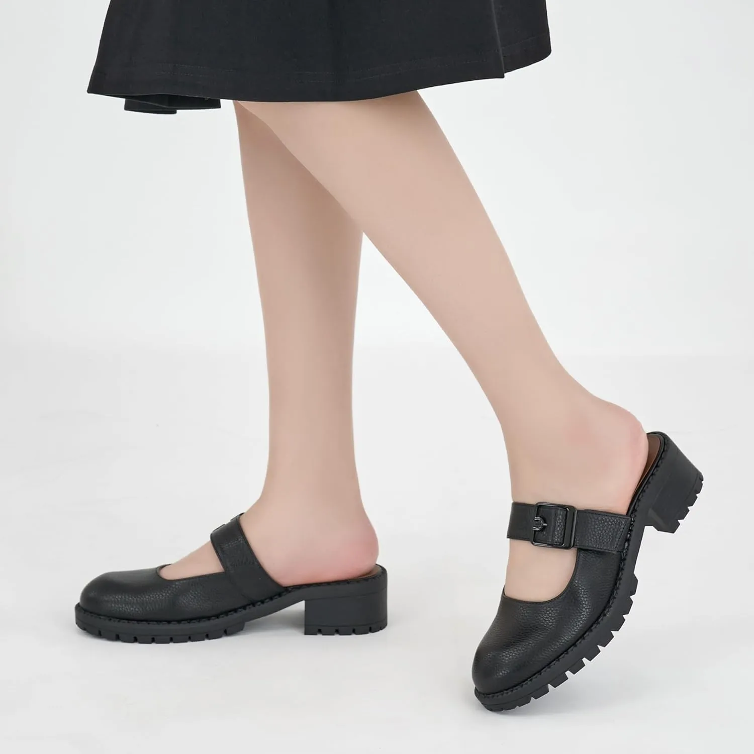 Alicegana Mules for Women Dressy Clogs: Comfort Platform Chunky Backless Mules Slip On Work Casual Loafers Slides Shoes