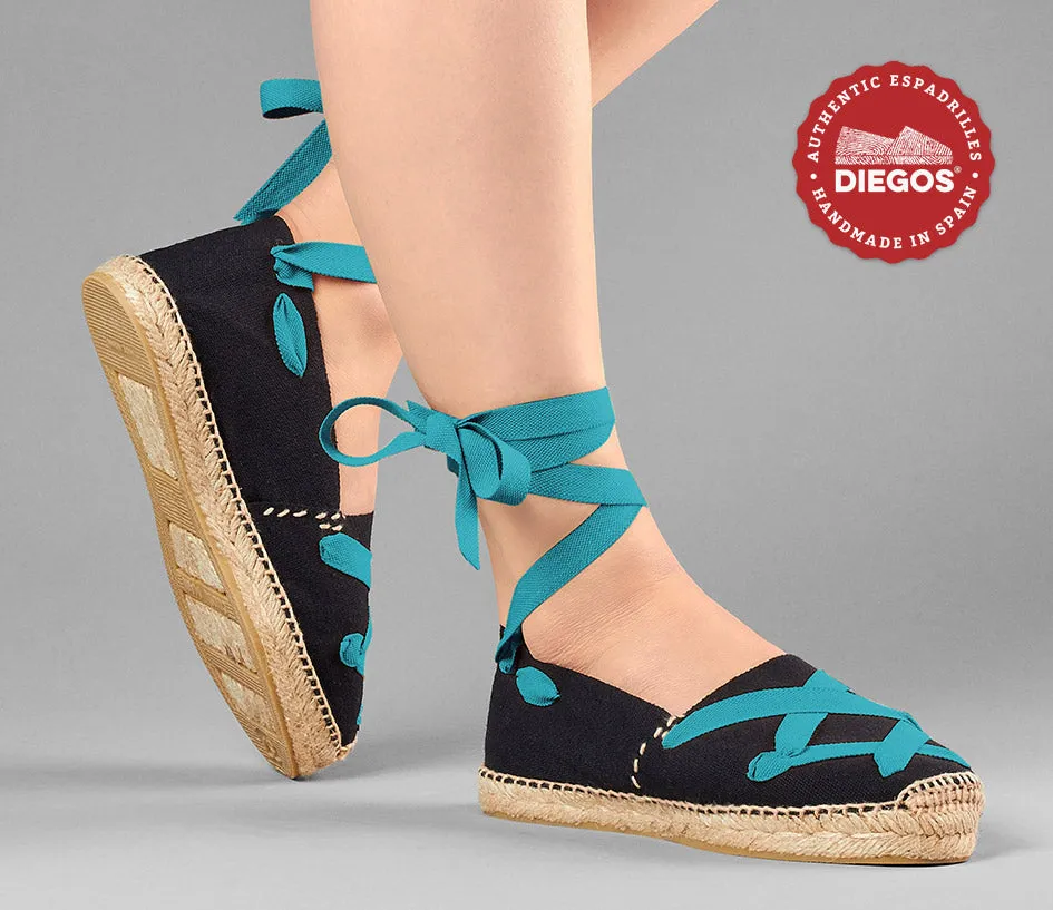 Alpargatas clásicas cordones negras