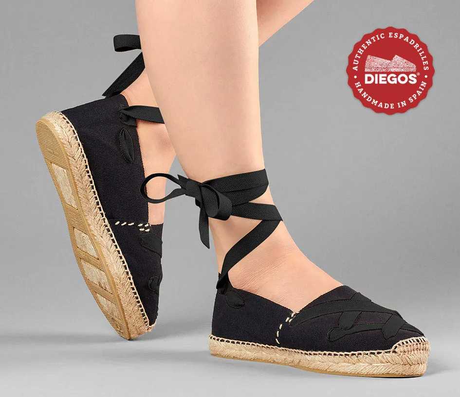 Alpargatas clásicas cordones negras