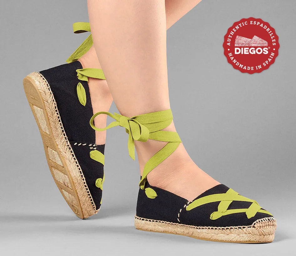 Alpargatas clásicas cordones negras