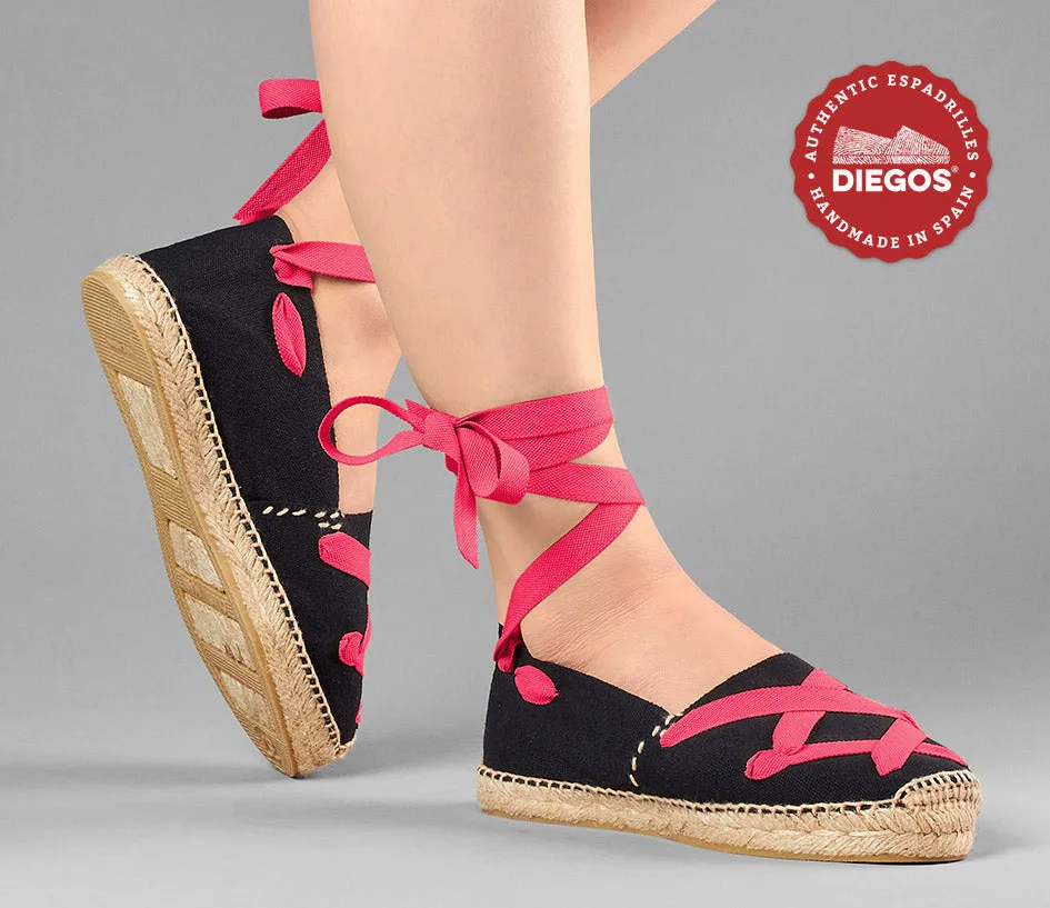Alpargatas clásicas cordones negras