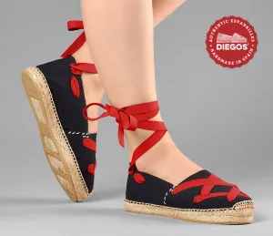 Alpargatas clásicas cordones negras