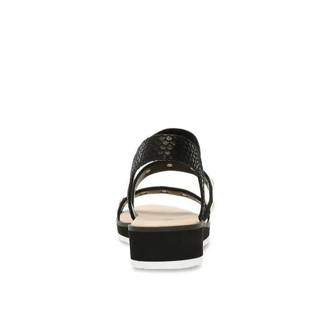 Anne Klein Tomato Red Marcelina Strappy Studded Wedge Sandals Size Us