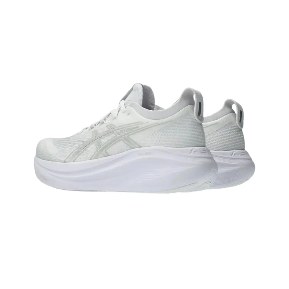 Asics Gel-Nimbus 27 (B Standard) Womens White/Glacier Grey