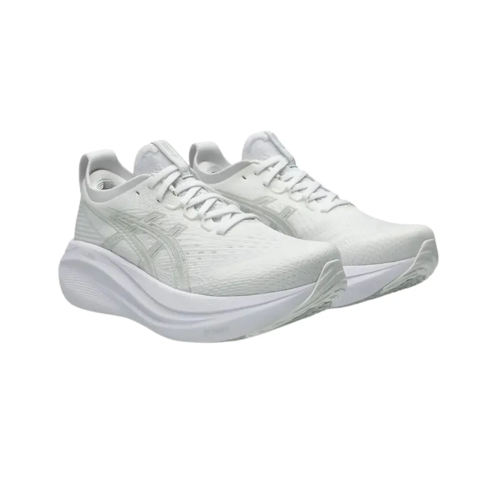 Asics Gel-Nimbus 27 (B Standard) Womens White/Glacier Grey