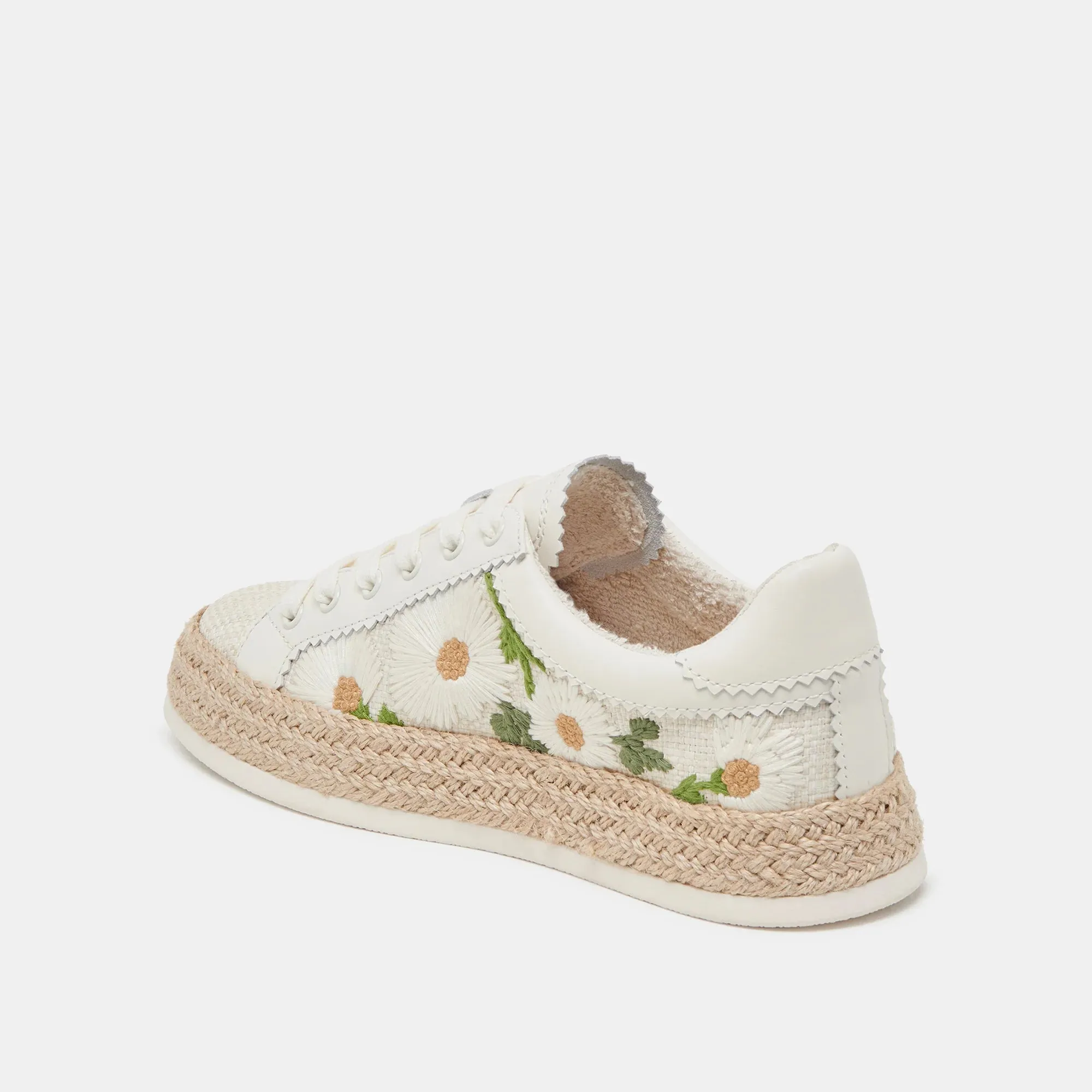 AZALIA SNEAKER | FLORAL RAFFIA