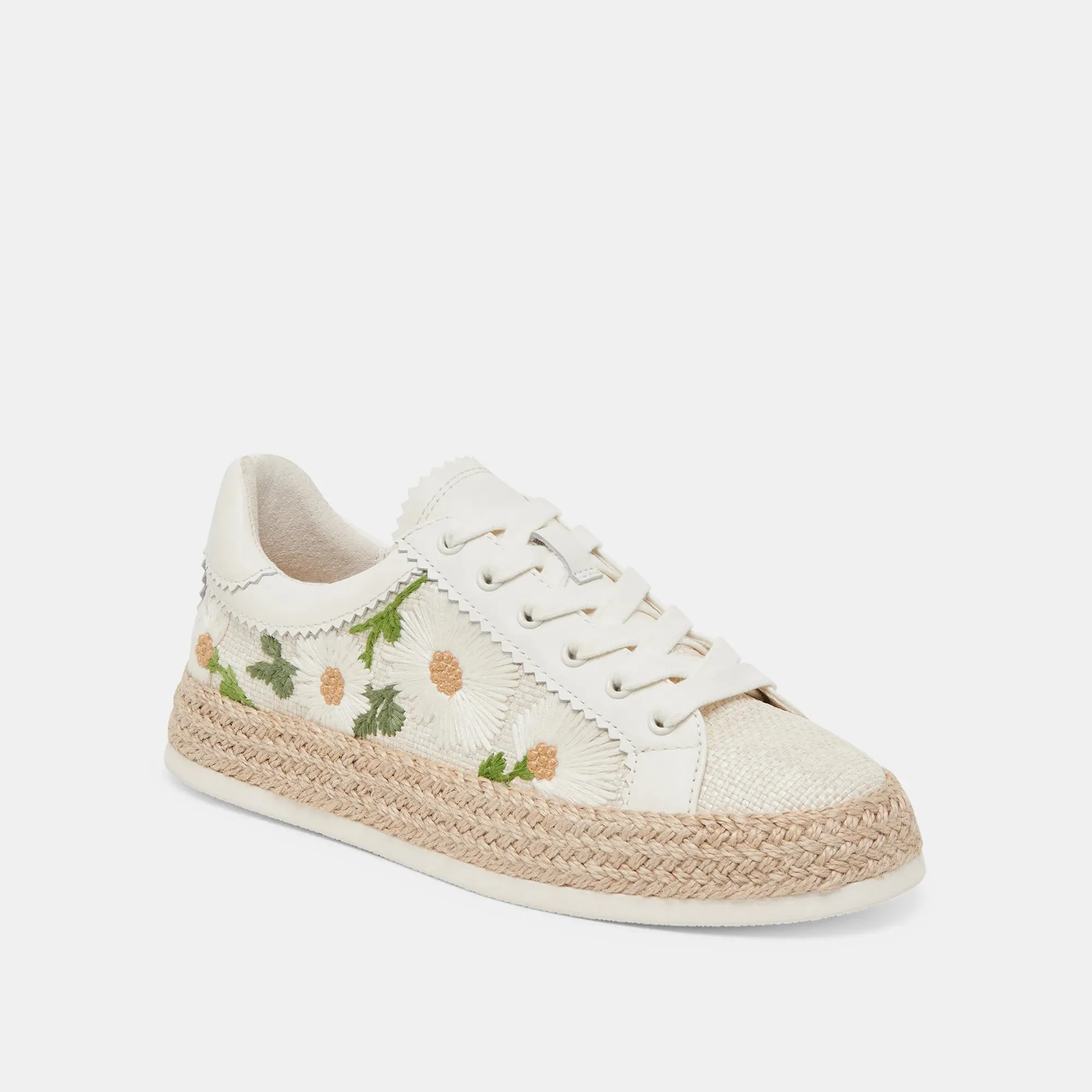 AZALIA SNEAKER | FLORAL RAFFIA