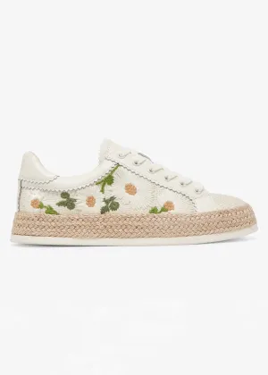 AZALIA SNEAKER | FLORAL RAFFIA