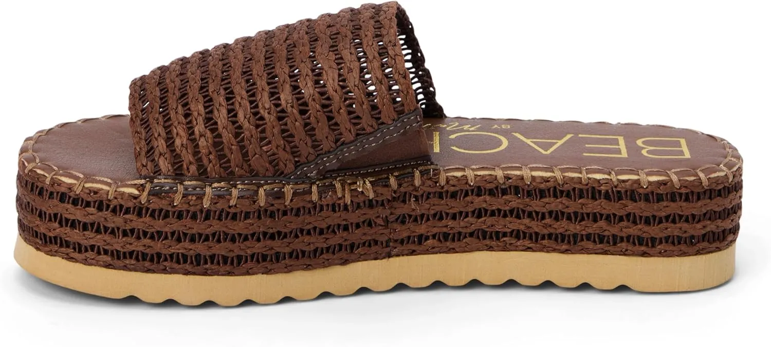 BEACH by Matisse Womens Del Mar Espadrille Platform Casual Sandals Casual Low Heel 1-2" - Brown