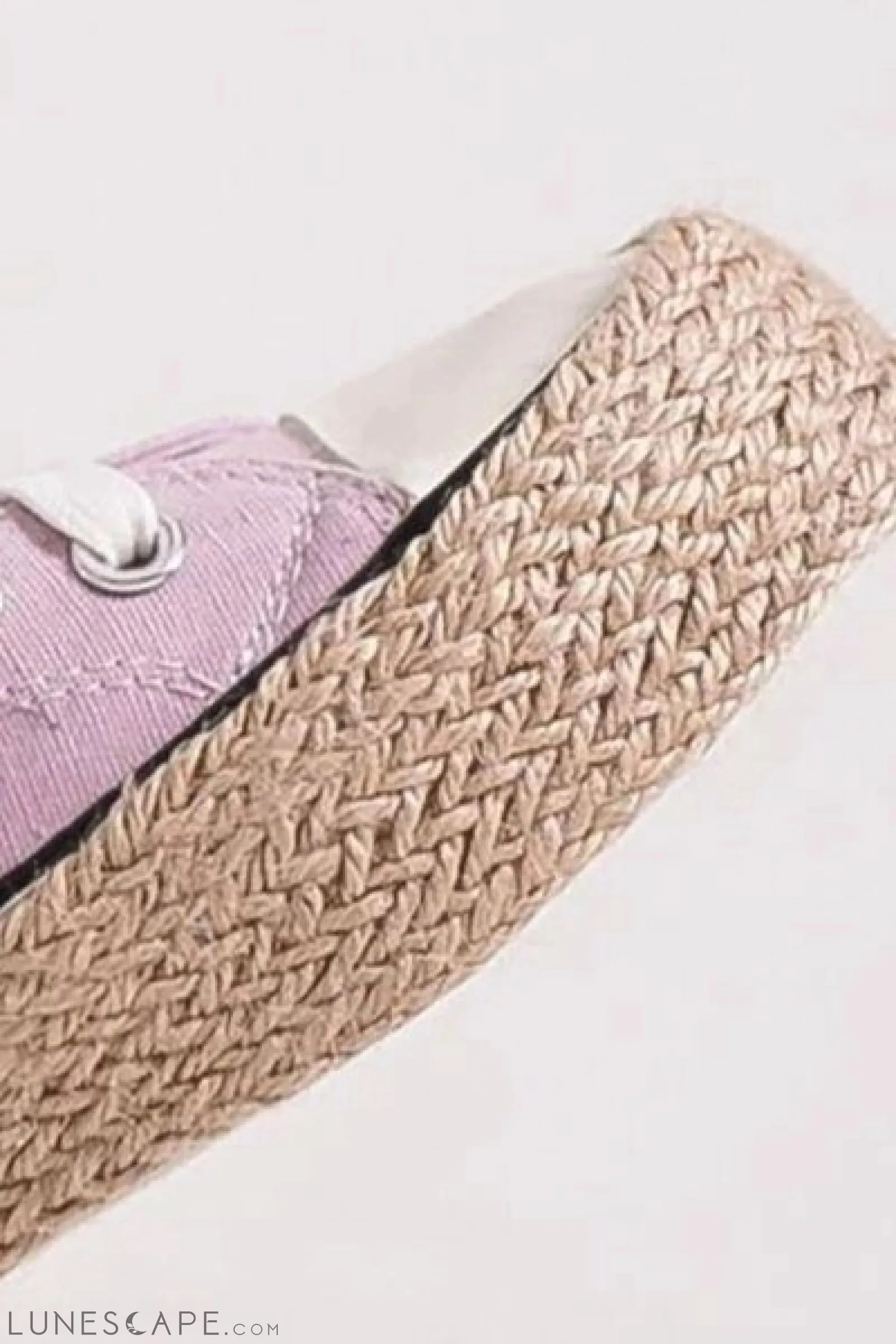 Beast Fashion Lace Up Woven Espadrille Sole Sneakers
