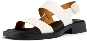 Camper Women's 2-Strap Flat Sandal, White Natural 003, 7.5