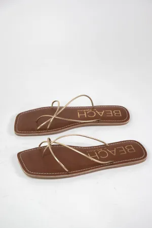 Coastline Strappy Sandal, Gold Leather | Beach by Matisse