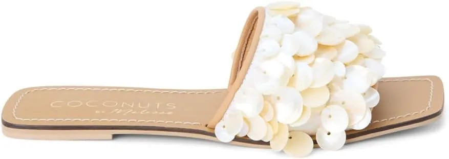 Coconuts by Matisse Womens Waverly Flat Slide Casual Sandals Casual - Off White