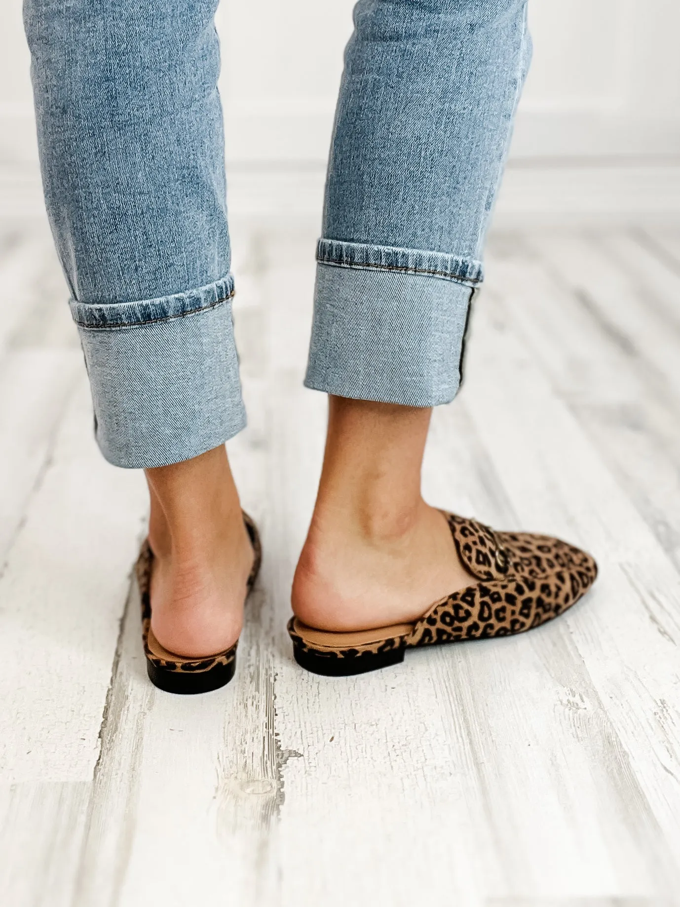 Corkys Charmer Loafer Slides in Leopard