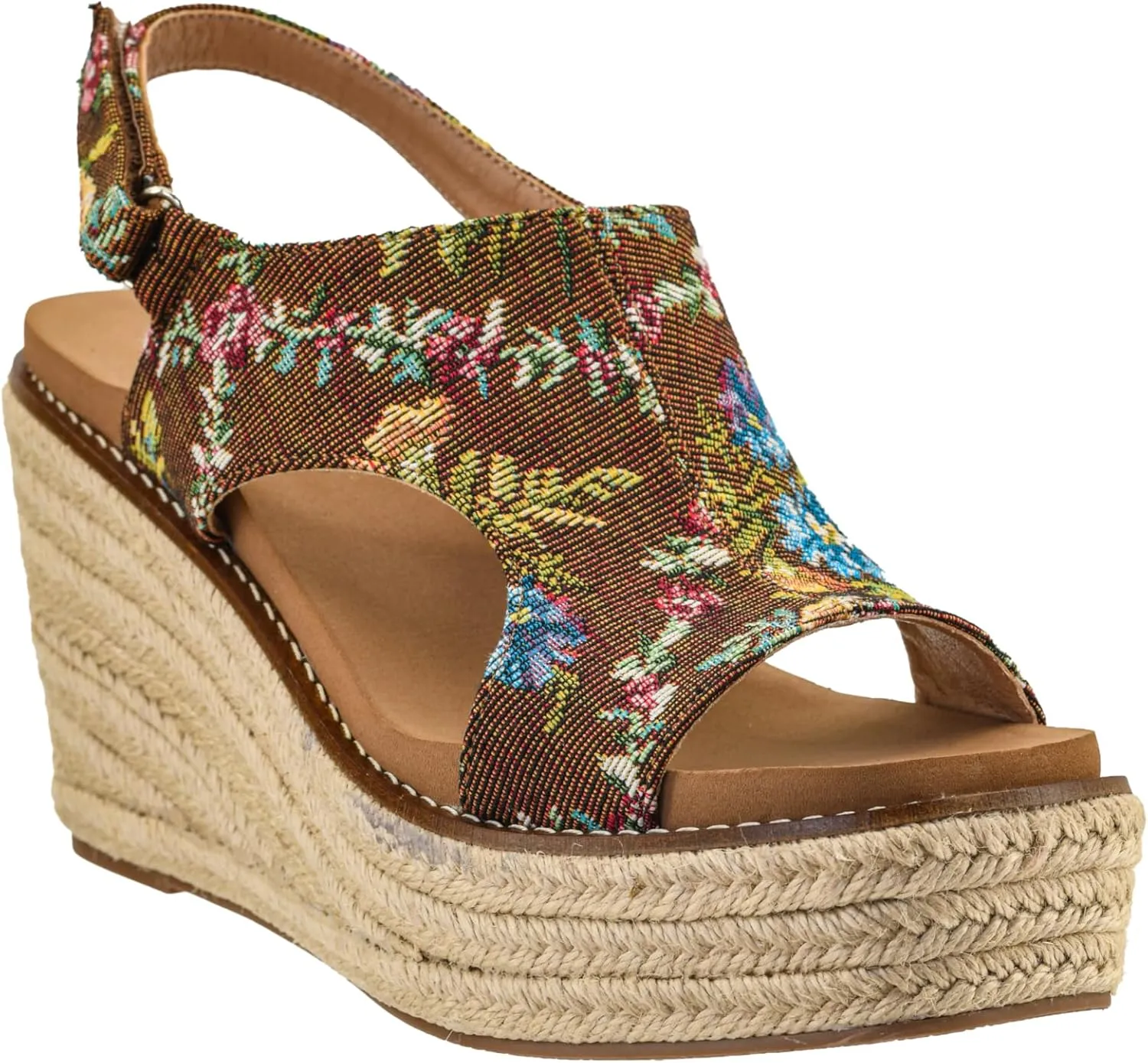 Corkys Footwear Women's Freddie Wedge Sandals with 3.75-Inch Heel and 2-inch Platform- Comfort-Enhancing EVA Insoles, and Stylish Jute Wrapped Bottom Design