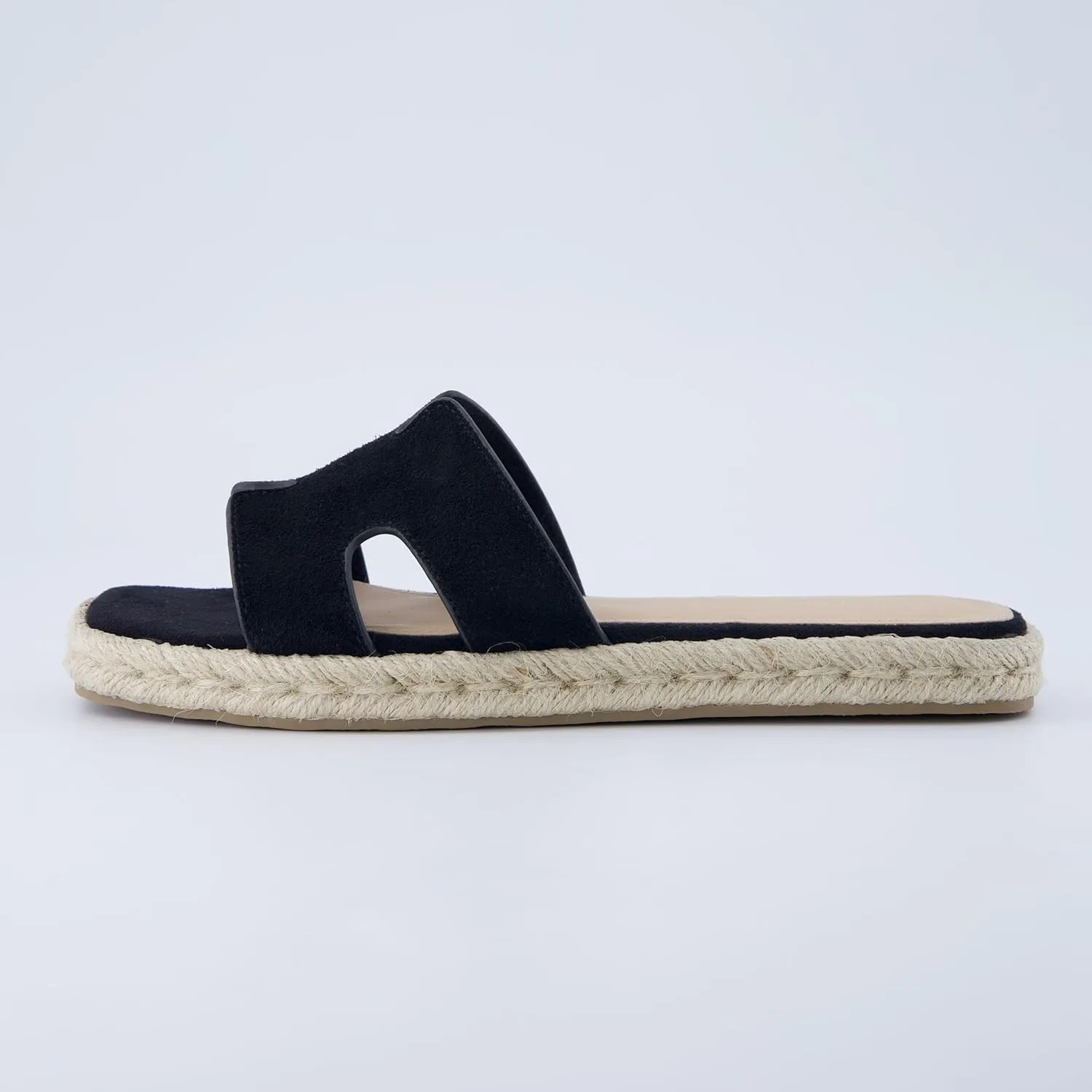 CUSHIONAIRE Avocado Women’s Espadrille Slide Sandal – Suede Cutout Upper with Jute-Wrapped Platform & Cushioned Footbed