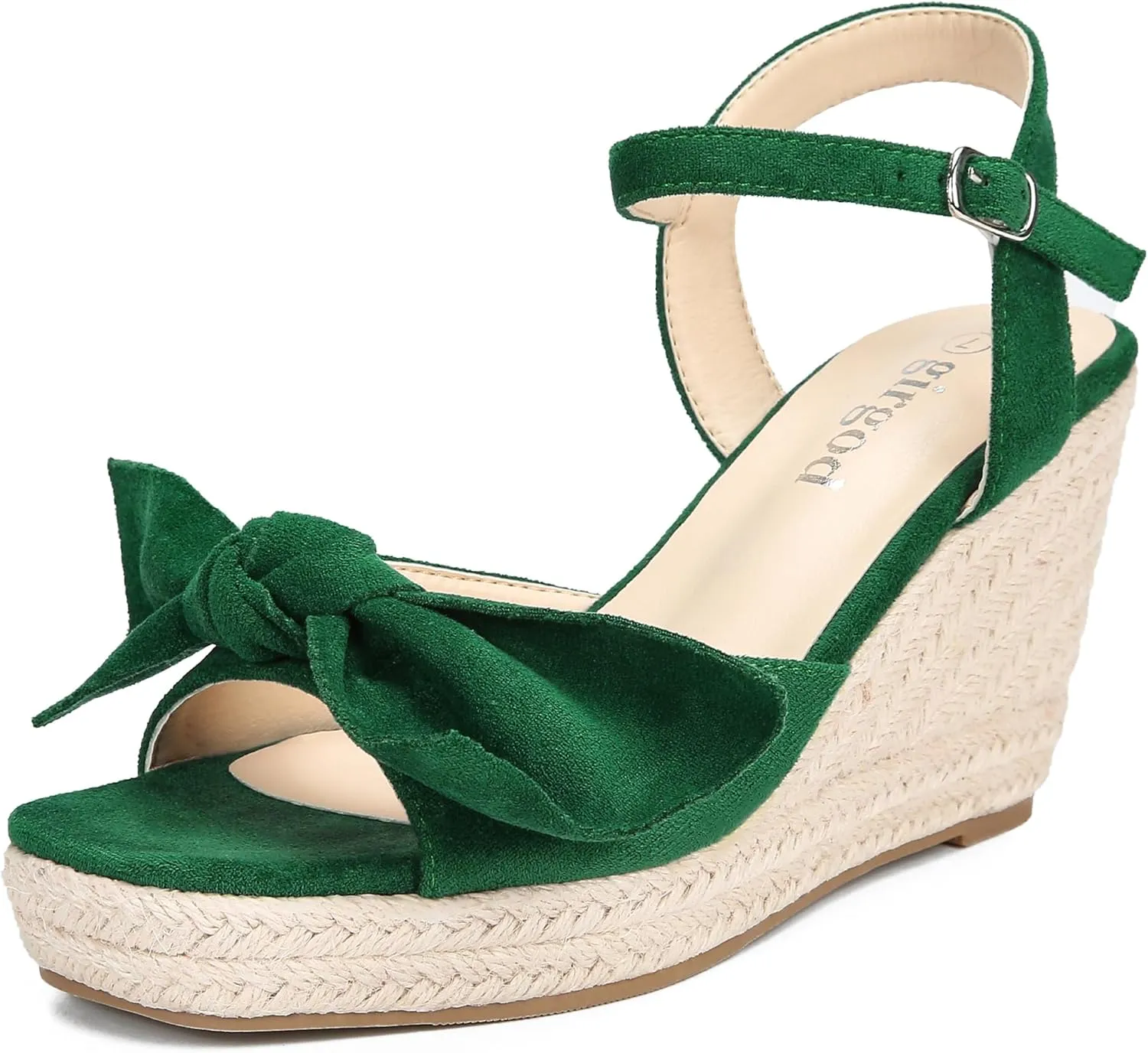 Espadrilles Wedge Sandals for Women Bow Platform Wedges Heels Open Toe Ankle Strap Summer Wedding Wedges