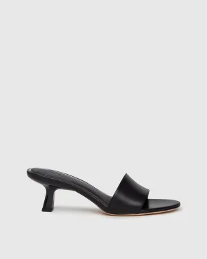 Fallyn Sandal - Black Leather