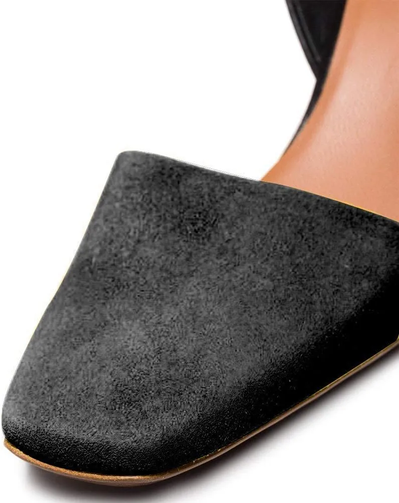 Fericzot Mule Shoes Spherical Clear Heel Sandals Square Toe Slippers Slip On Pumps Slingback Wedding Dress Shoes