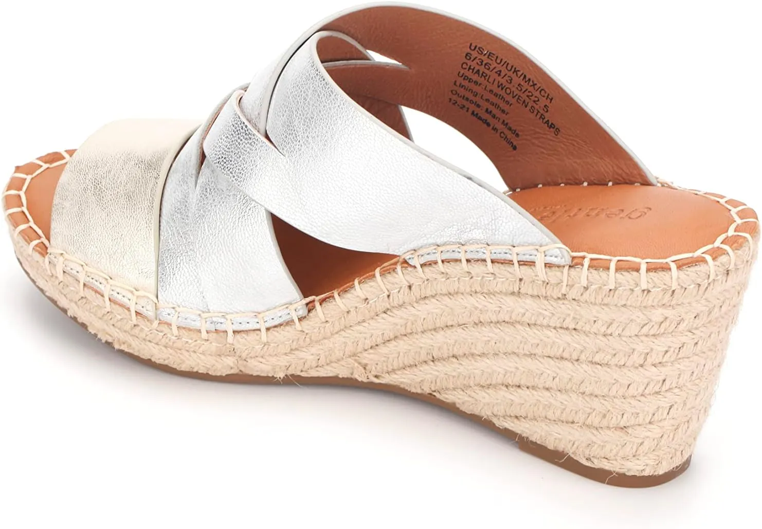 Gentle Souls Women's Charli Woven Strap Heeled Sandal