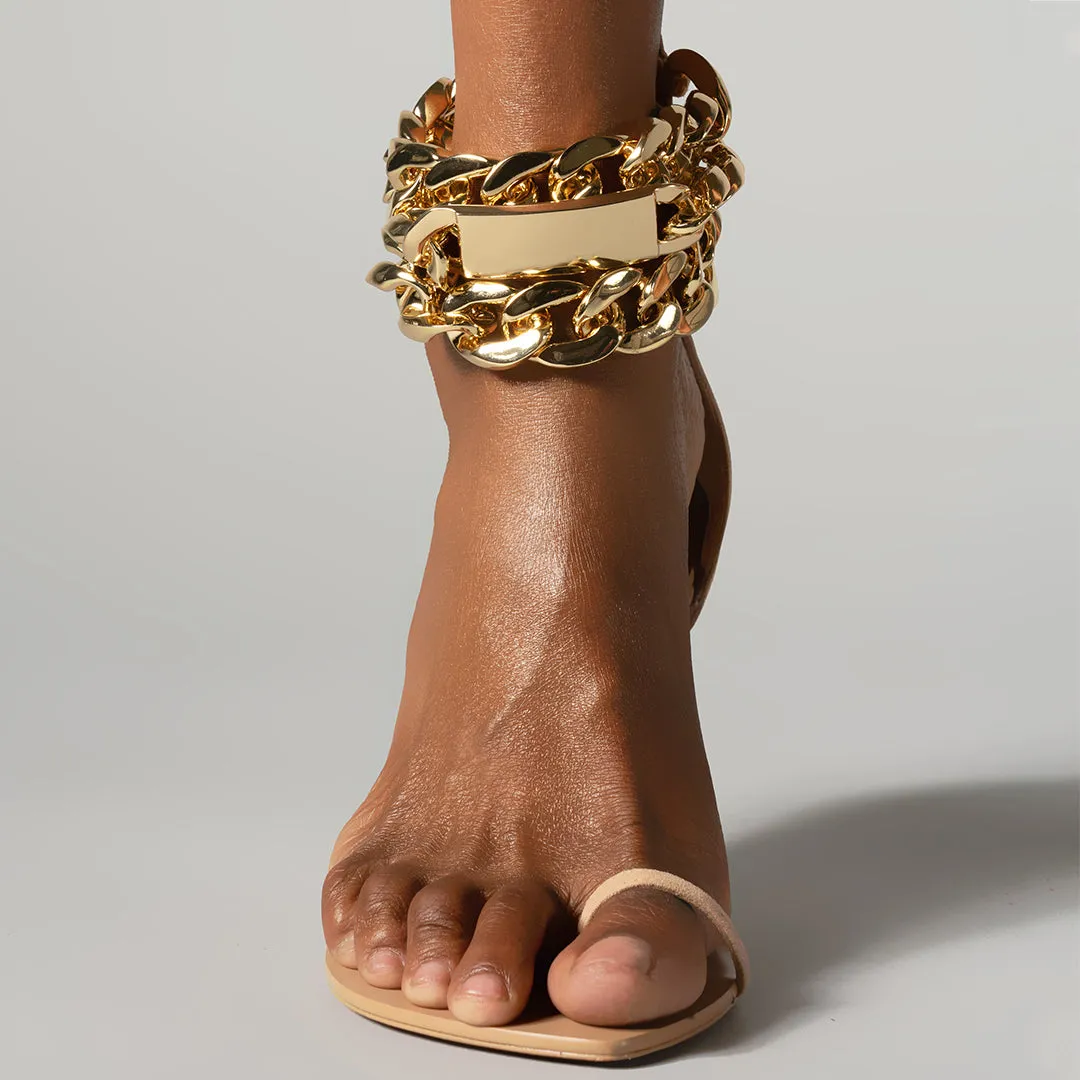 GOLD CHAIN FLAT SANDAL