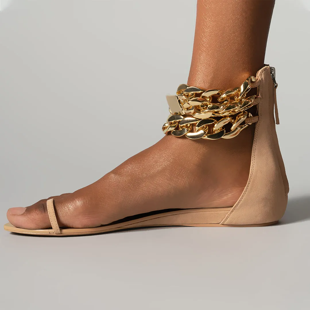 GOLD CHAIN FLAT SANDAL