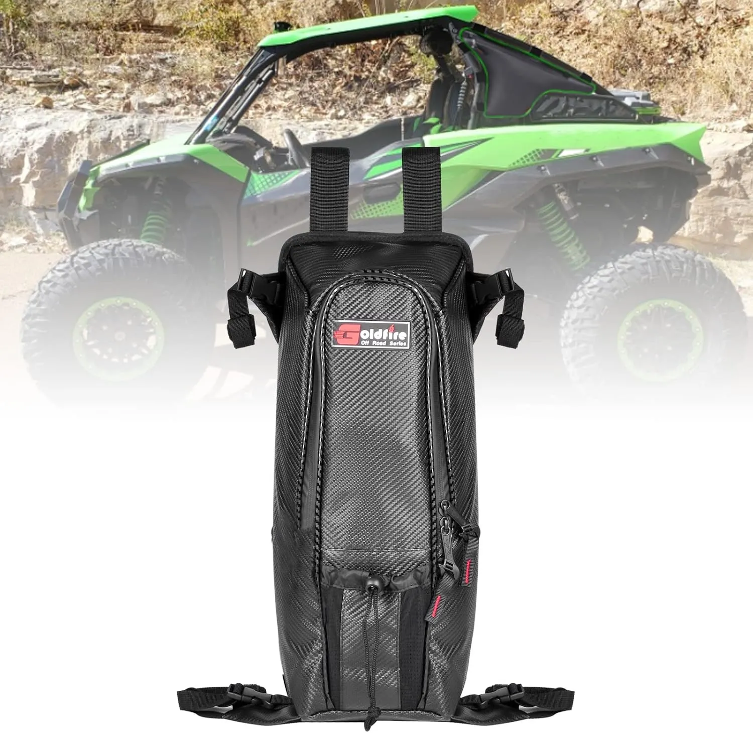 Goldfire Teryx Accessories,Offroad Universal UTV Cab Pak Center Seat Storage Bag Between Seat Shoulder Bag Compatible With KRX 1000 Teryx 4 Mule