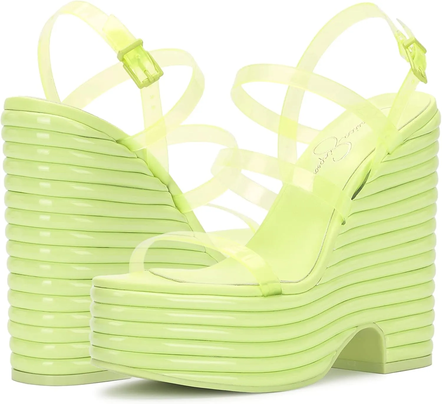 Jessica Simpson Womens Cholena Strappy Buckle Platform Sandals