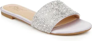 Jewel Badgley Mischka Delaney Glittering Flat Slides