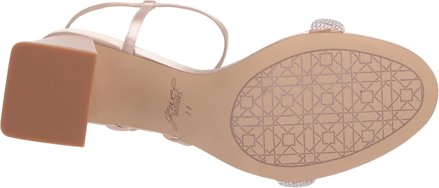 Jewel Badgley Mischka Earlene Strappy Block Heel