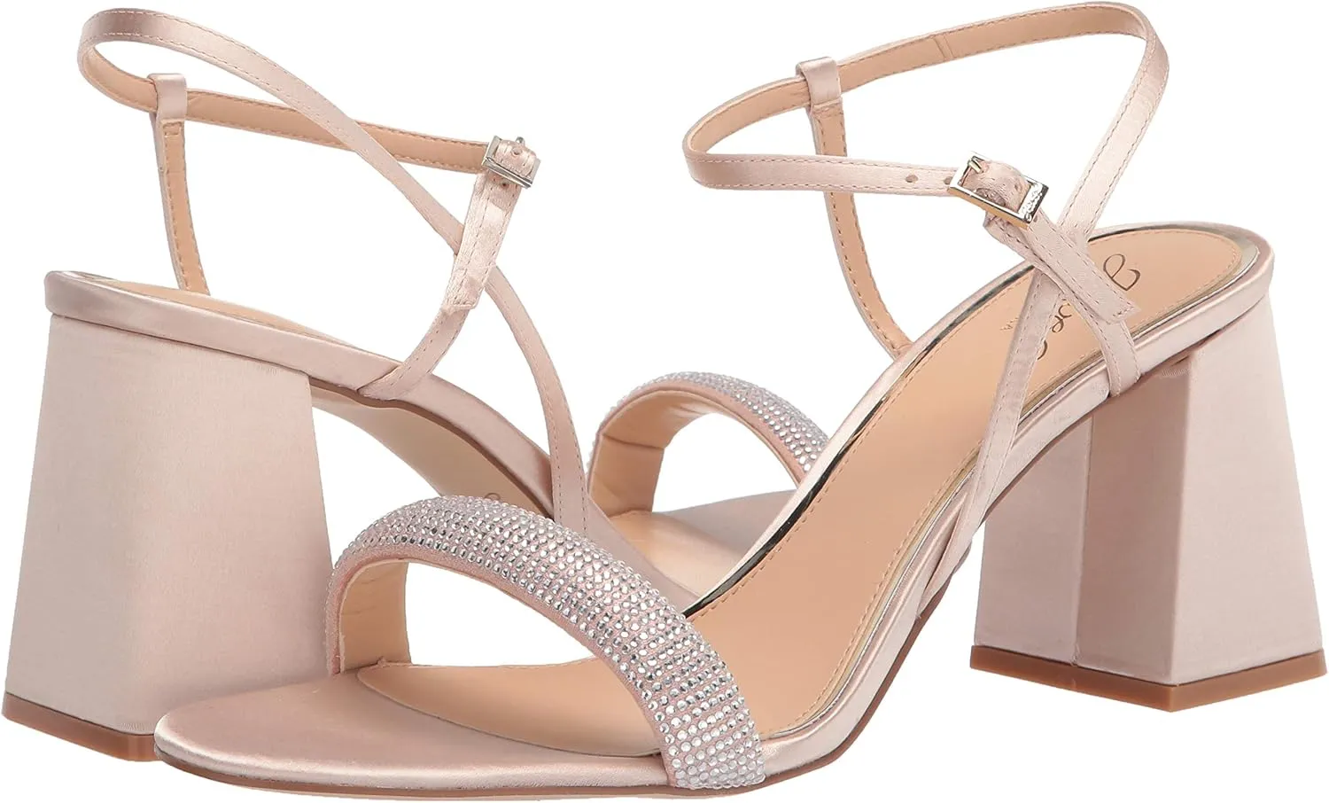 Jewel Badgley Mischka Earlene Strappy Block Heel
