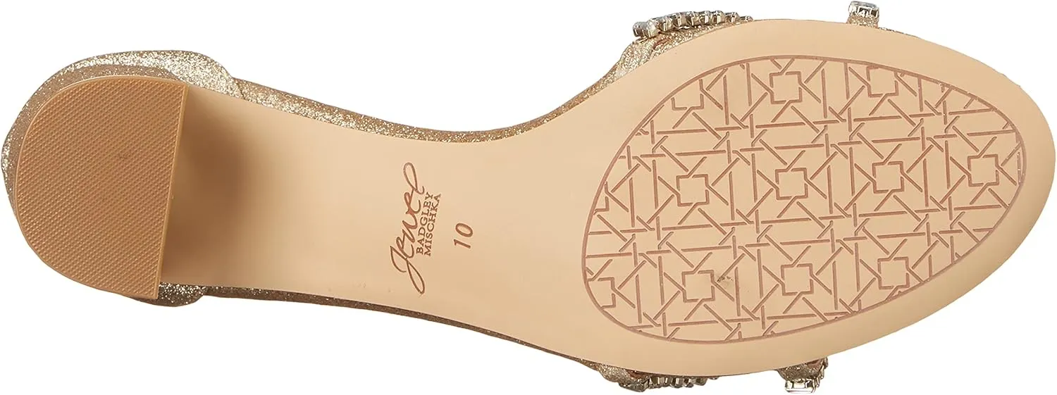 Jewel Badgley Mischka Joanne Strappy Block Heel
