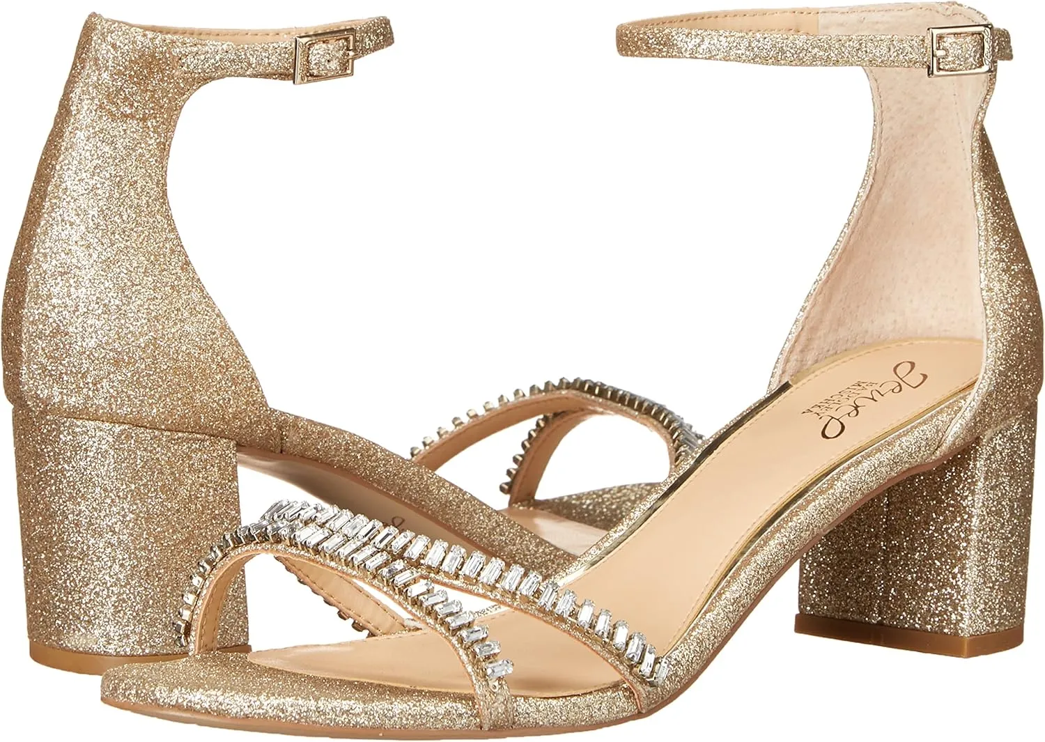 Jewel Badgley Mischka Joanne Strappy Block Heel