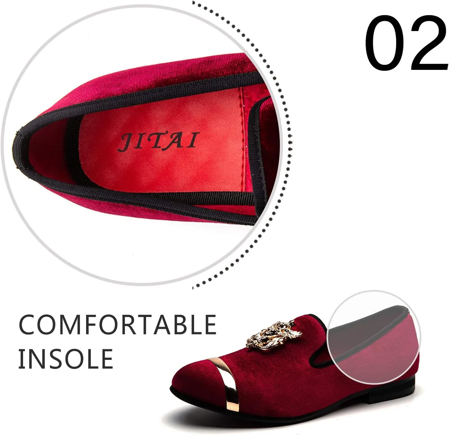 JITAI Men's Penny Slip-On Leather Lined Loafer Luxury Men Shoes