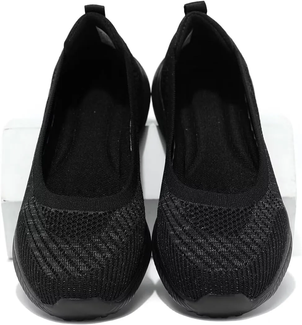 Kundork Ladies Slip on Loafer Shoes Womens Flats Dress Clothes Shoes Ballet Nurse Walking Sneakers Work Casual Comfortable