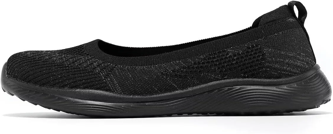Kundork Ladies Slip on Loafer Shoes Womens Flats Dress Clothes Shoes Ballet Nurse Walking Sneakers Work Casual Comfortable