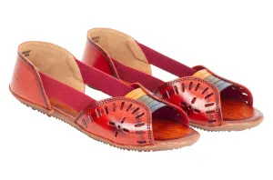 LADIES FLAT LEATHER SANDAL 996037