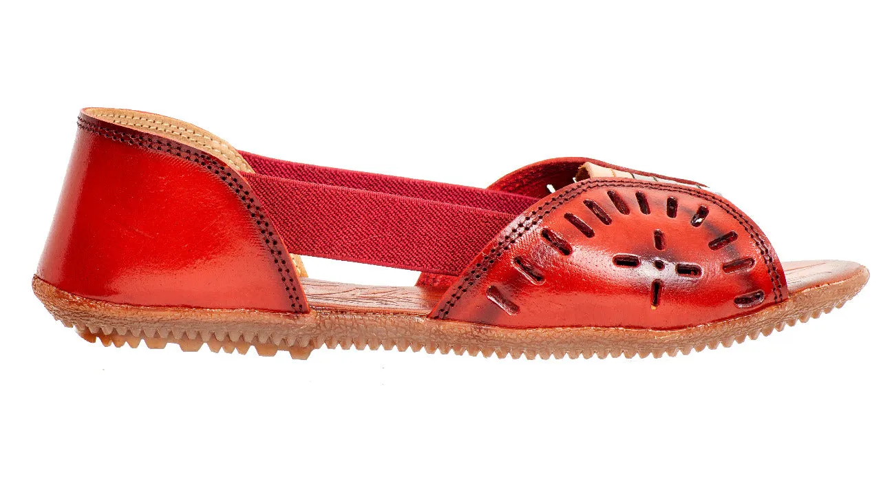 LADIES FLAT LEATHER SANDAL 996037