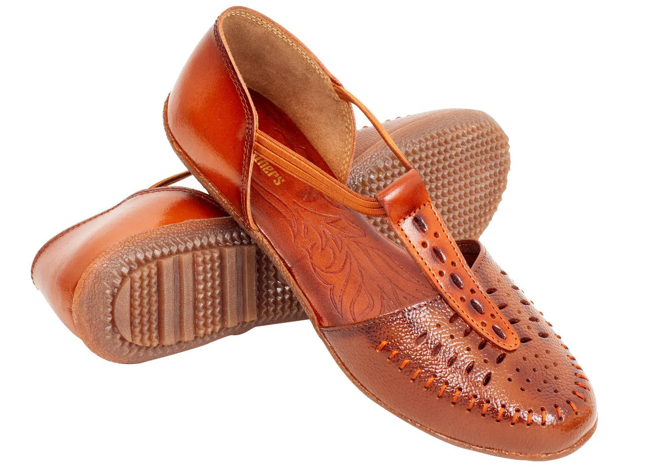 LADIES FLAT LEATHER SANDAL 996040