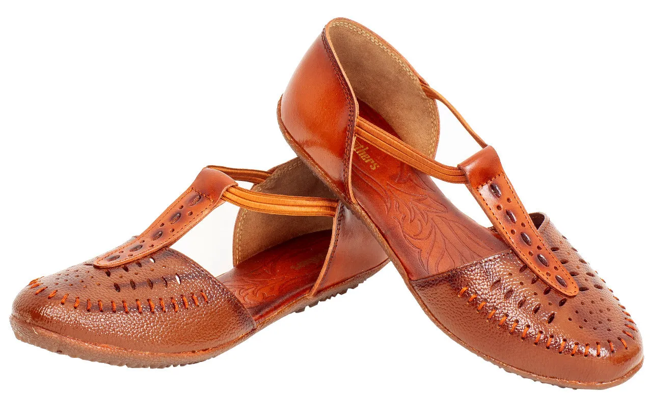 LADIES FLAT LEATHER SANDAL 996040