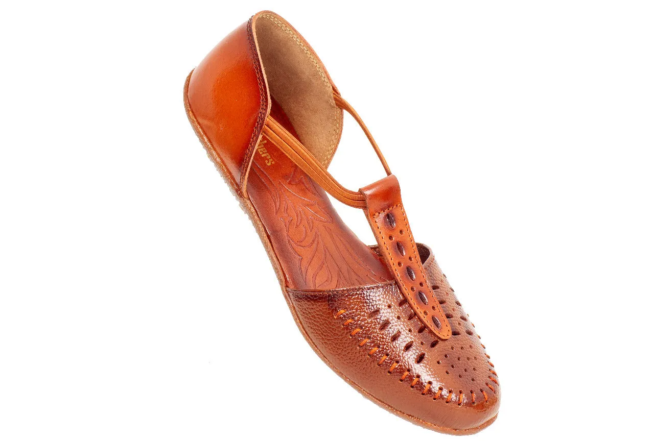LADIES FLAT LEATHER SANDAL 996040