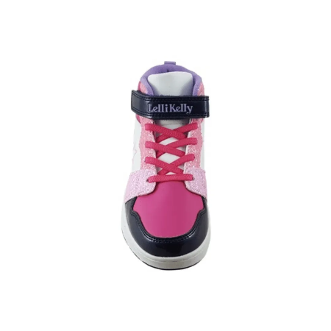 Lelli Kelly Anna B High Top Trainer - White / Pink