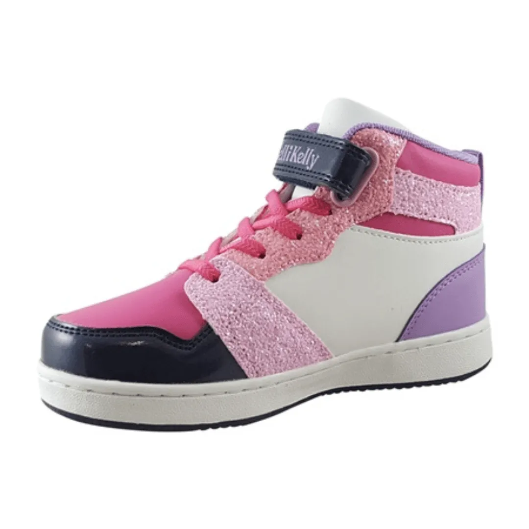 Lelli Kelly Anna B High Top Trainer - White / Pink
