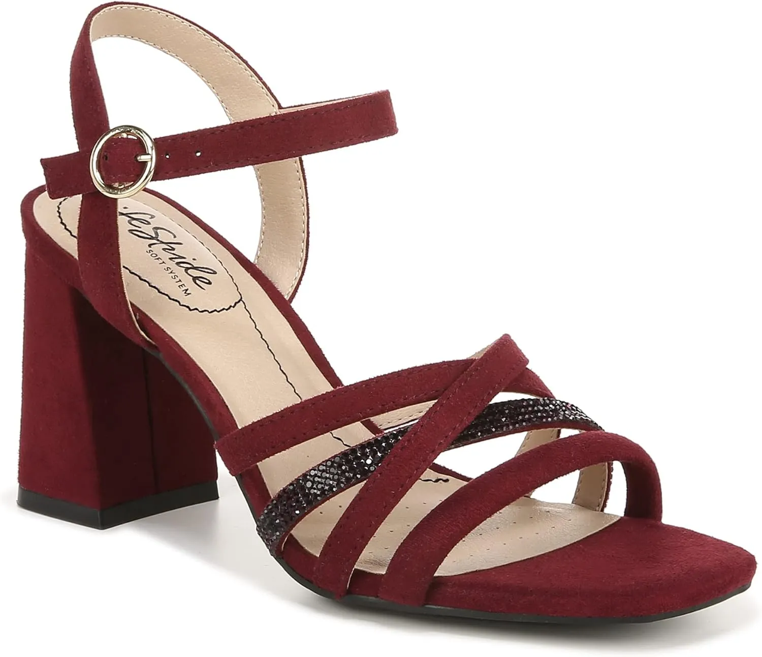 Lifestride Women's Belle Block Heel Strappy Dress Sandal