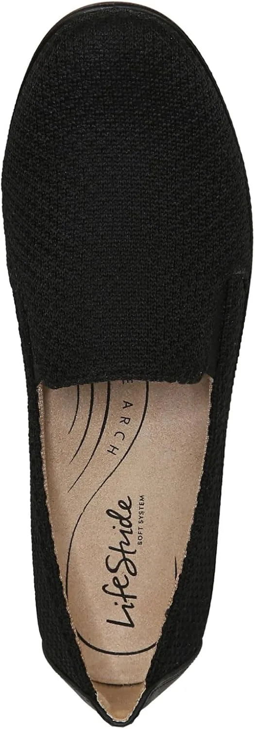 LifeStride Womens Next Level Sneaker, True Black, 10 US