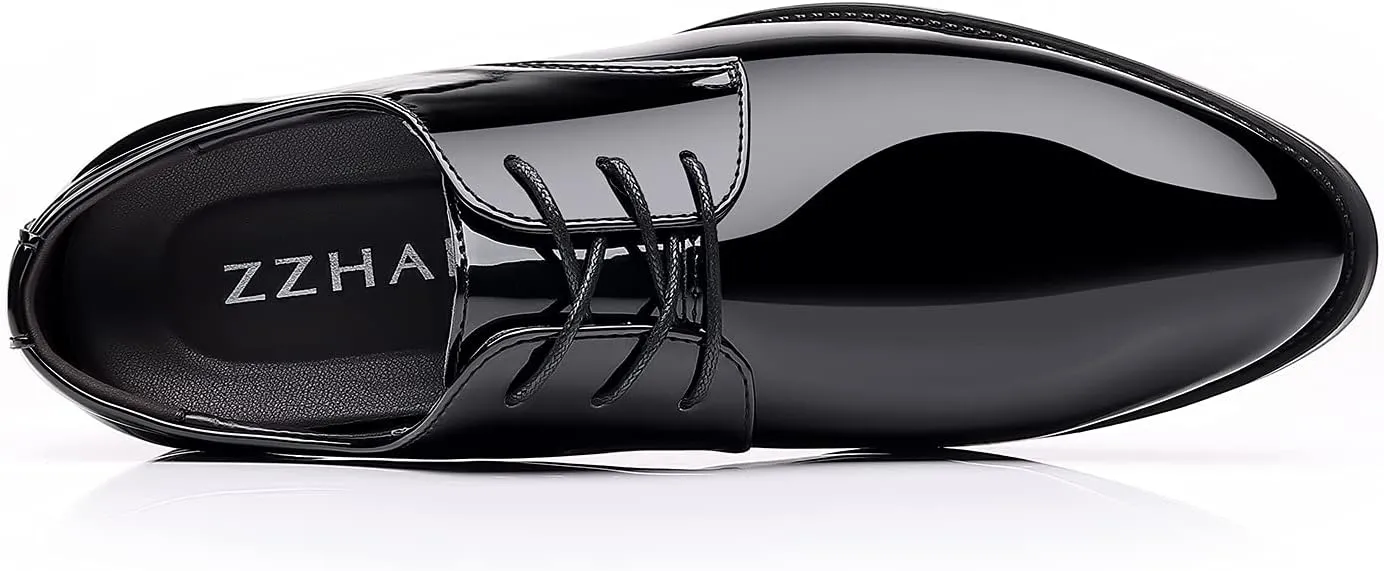 Men's Pointed-Toe Tuxedo Dress Shoes Casual Slip-on Loafer